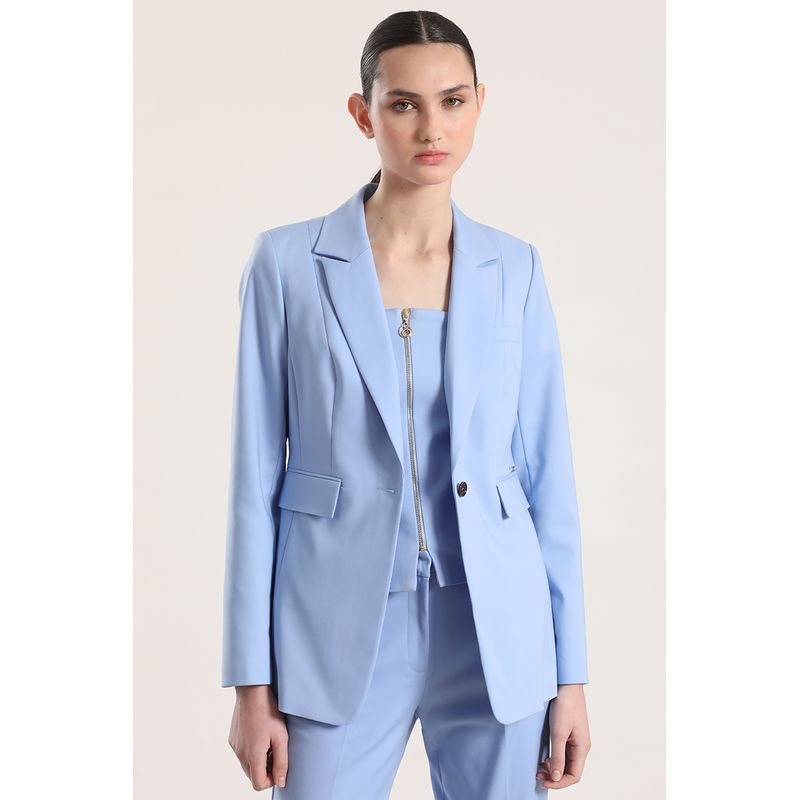 LIOLA - Blazer entallado clásico Liola mujer celeste