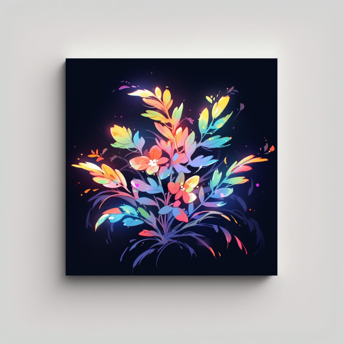 GENERICO - Cuadro De Tela En Bastidor Con Esquema De Colores 100x100 Cm