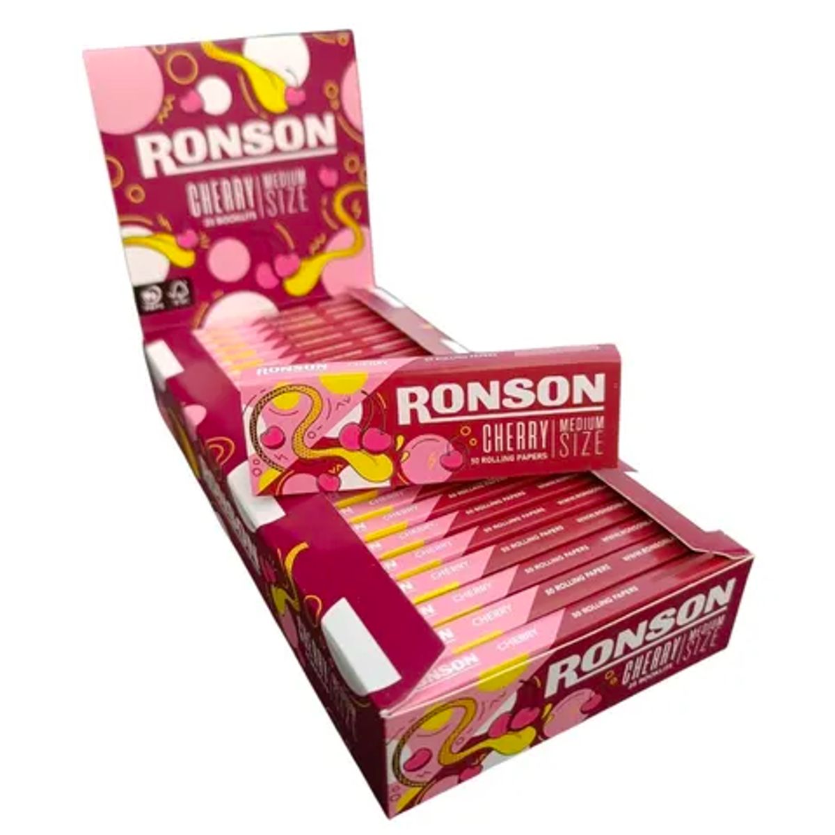 RONSON - 25 Papelillos Ronson Extra Quality Combustion Lenta Cherry