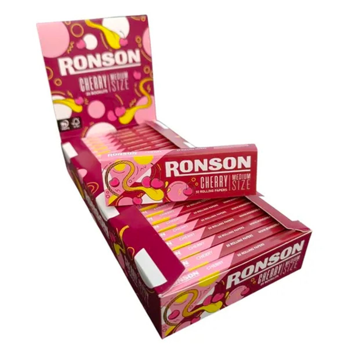 RONSON - 25 Papelillos Ronson Extra Quality Combustion Lenta Cherry