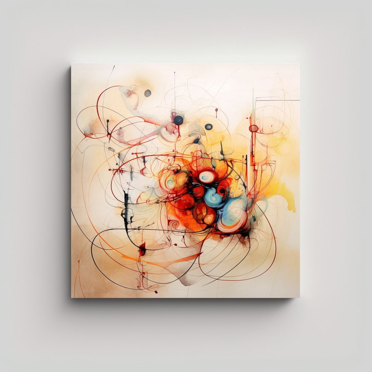 GENERICO - Cuadro Abstracto En Venta Transmisión Sin 100x100 Cm