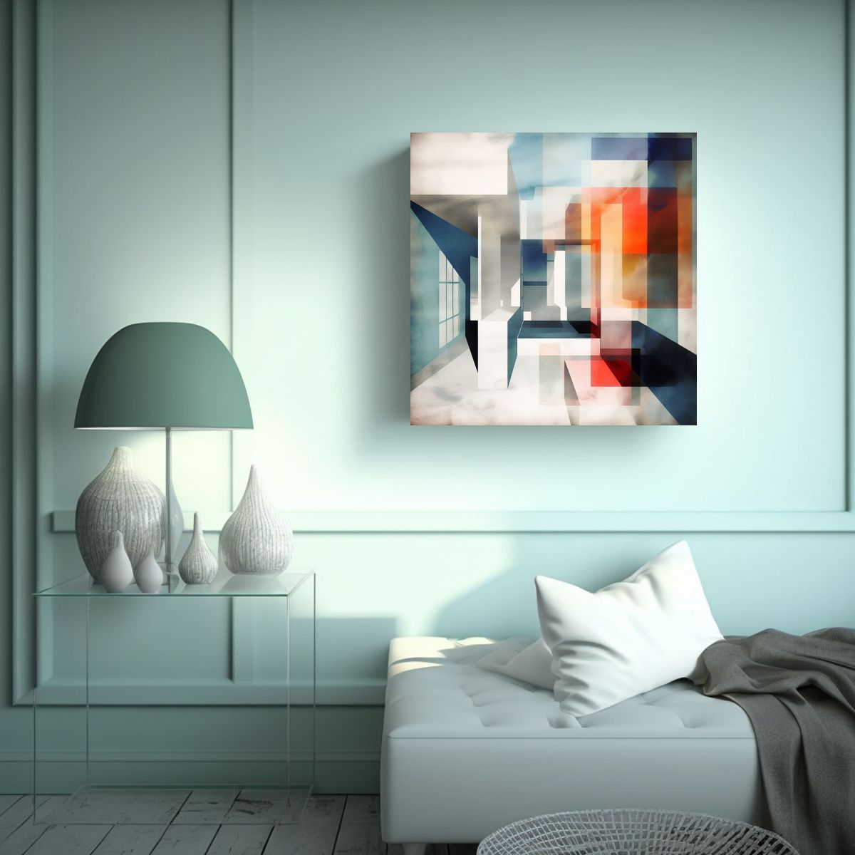 GENERICO - Pinturas Decorativas Abstractas De Geometrías 100x100 Cm