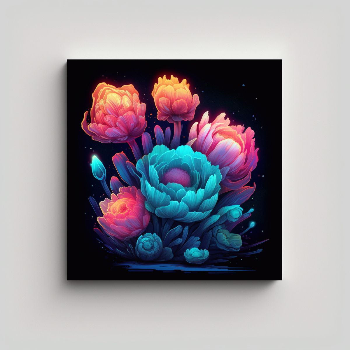 GENERICO - Equilibrio Visual Arte De Pared Con Cactus Y 100x100 Cm