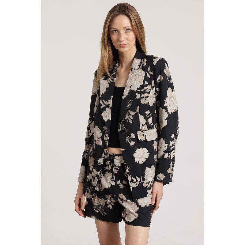 LIOLA - Blazer entallado estampado Liola mujer negro