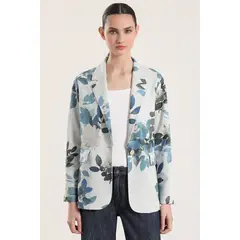LIOLA - Blazer gamuza estampado mujer azul