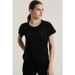 LIOLA - Polera con bordados mujer negro