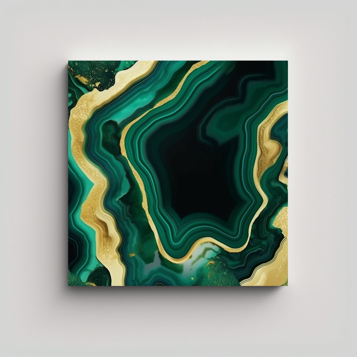 GENERICO - Cuadro Abstracto Expresión Contraste Lienzo 100x100 Cm