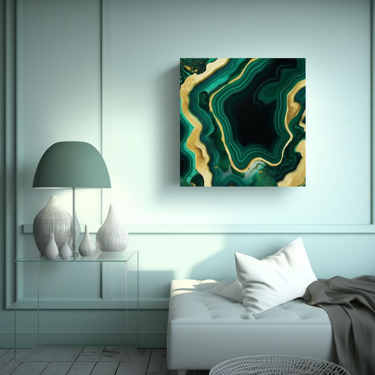 GENERICO - Cuadro Abstracto Expresión Contraste Lienzo 100x100 Cm