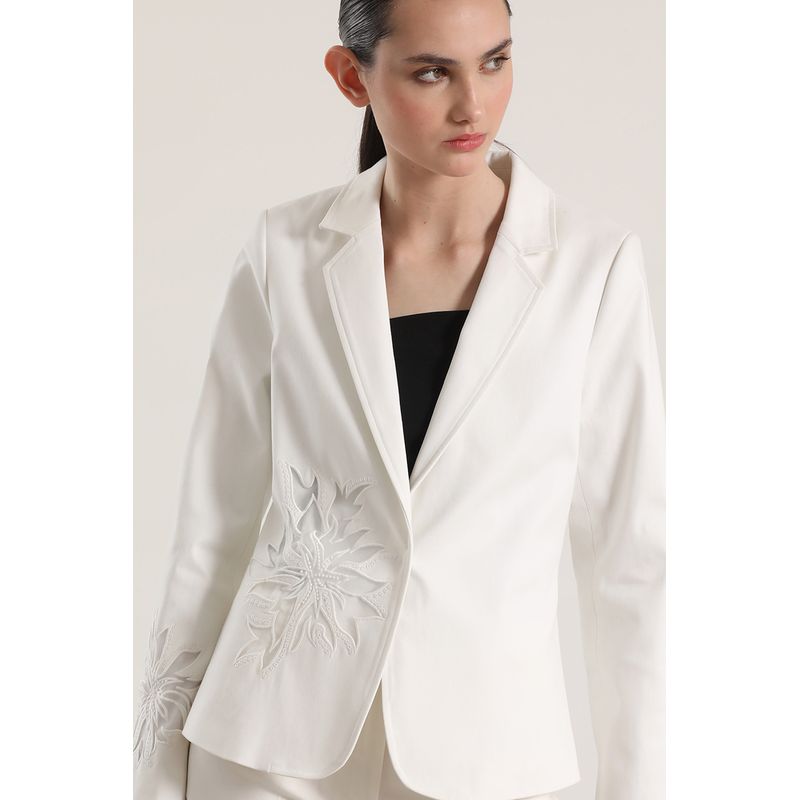 LIOLA - Blazer bordado Liola mujer crudo