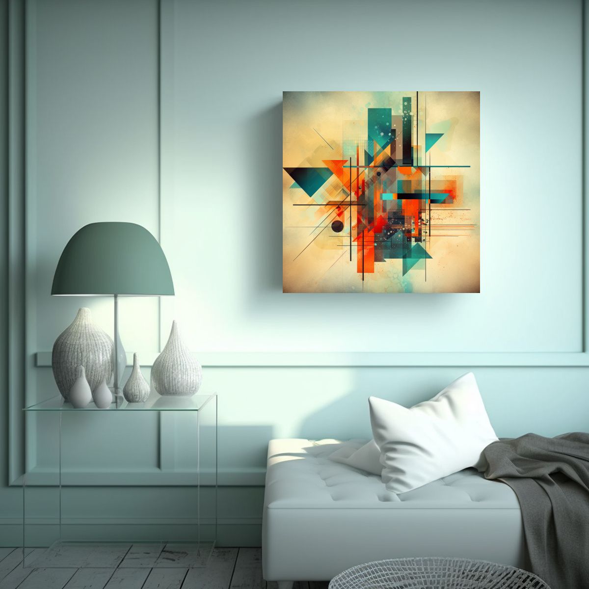 GENERICO - Pinturas Abstractas Geométricas Evolución 100x100 Cm