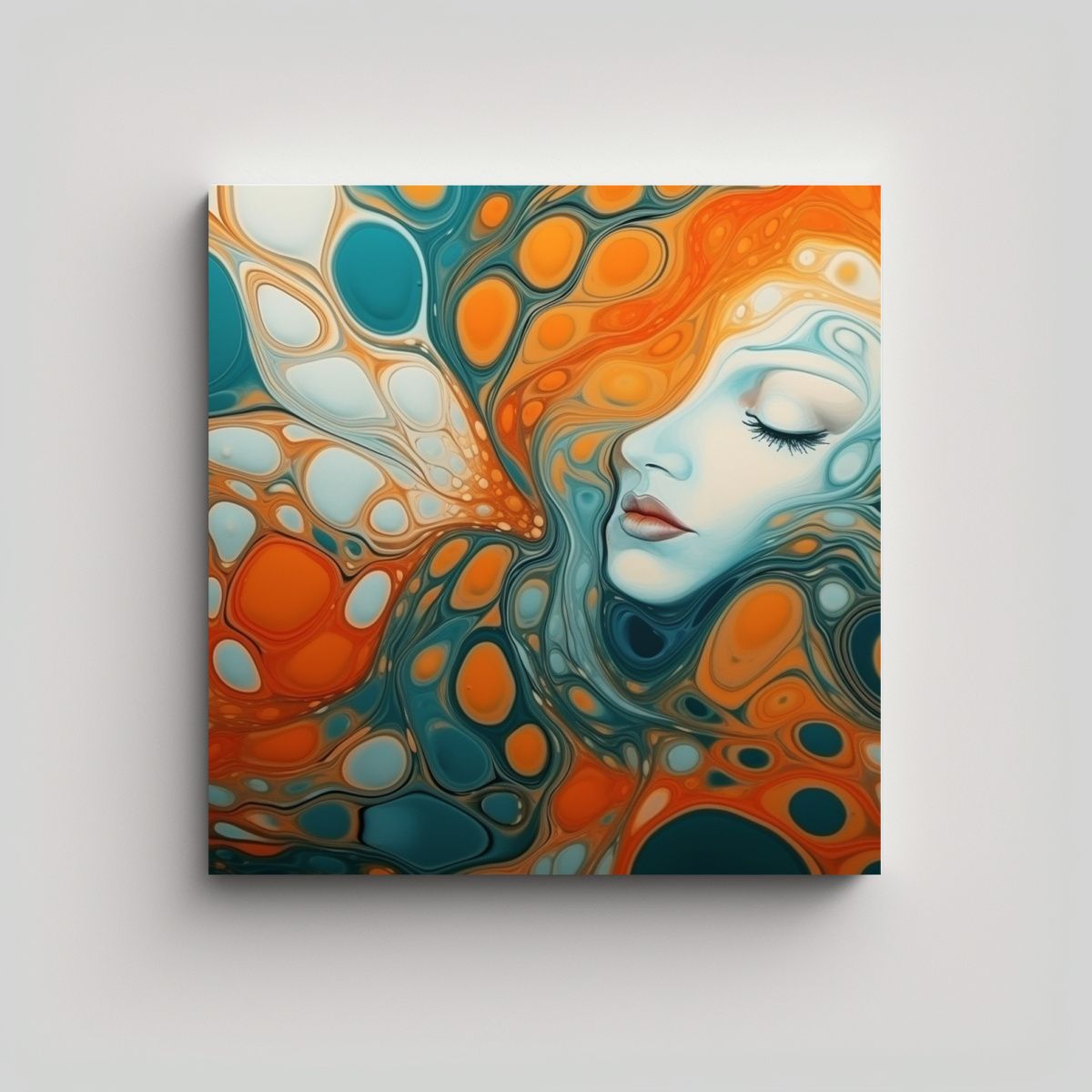 GENERICO - Tela En Bastidor Expresión Cultural Pinturas 100x100 Cm