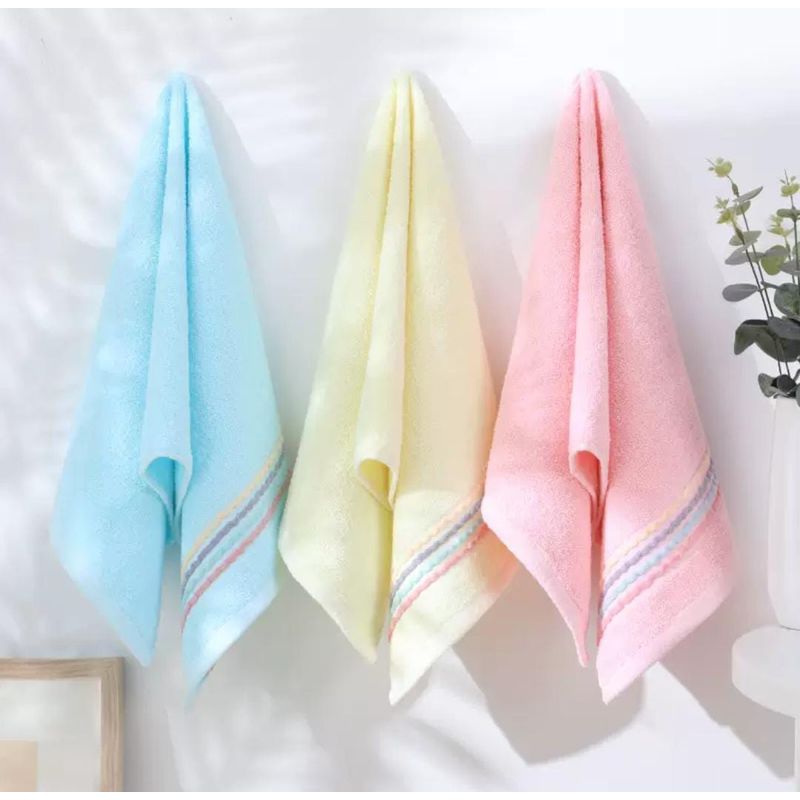 HOMEY - Pack De 6 Toallas De Poliester Lineas De Arcoiris