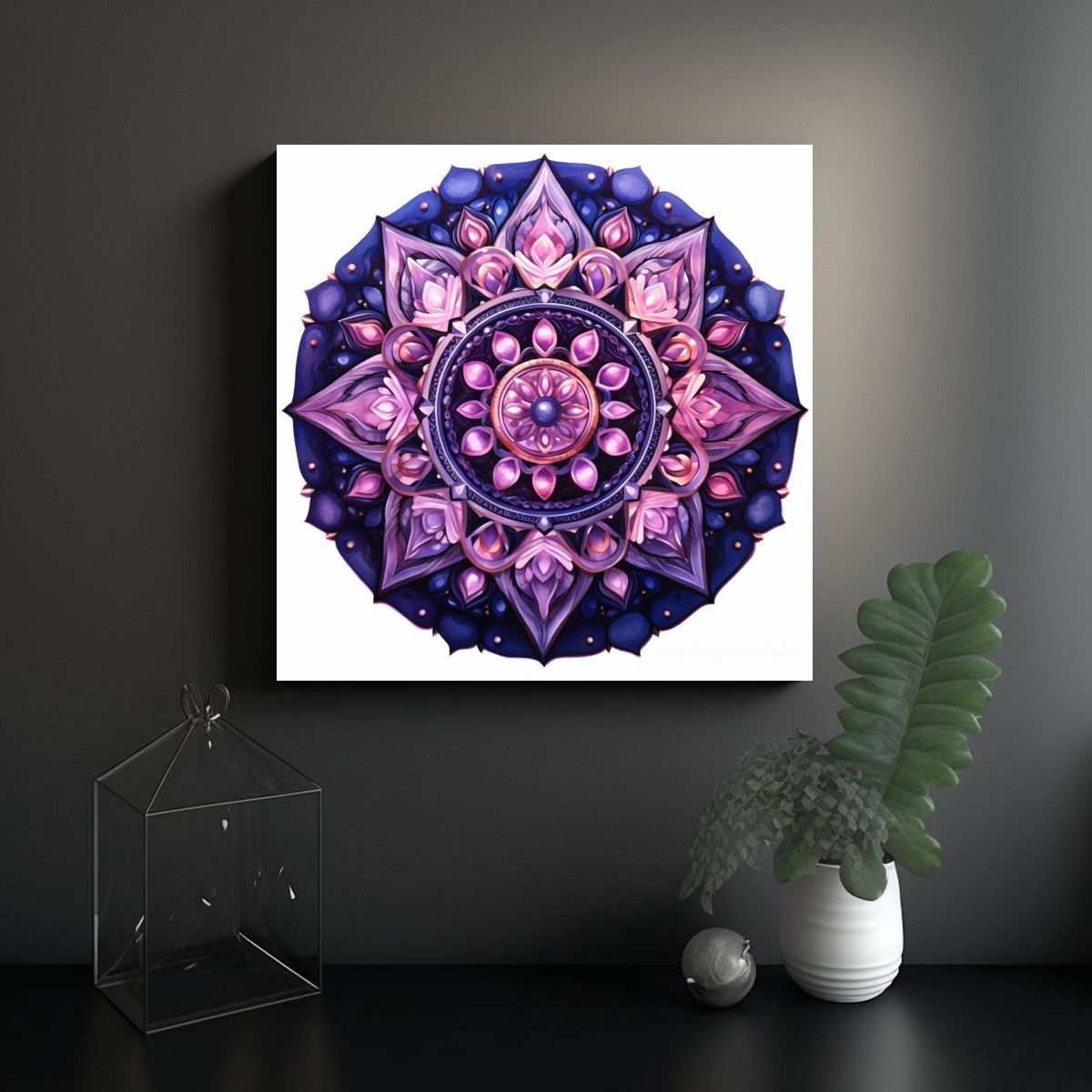 GENERICO - Pinturas Decorativas Minimalistas En Tonos Rosa Y 100x100 Cm