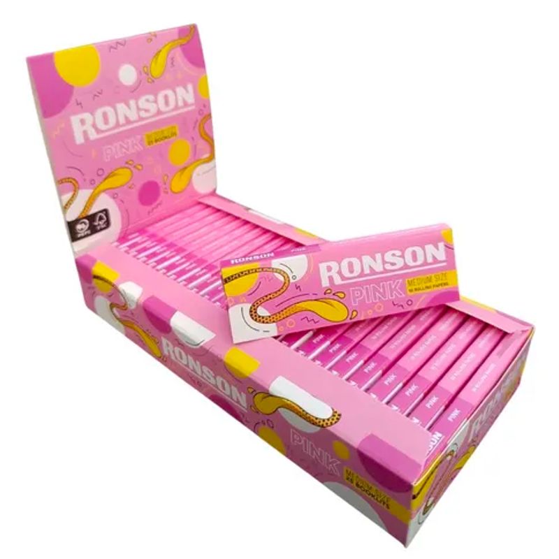 RONSON - 25 Papelillos Ronson Extra Quality Combustion Lenta Pink