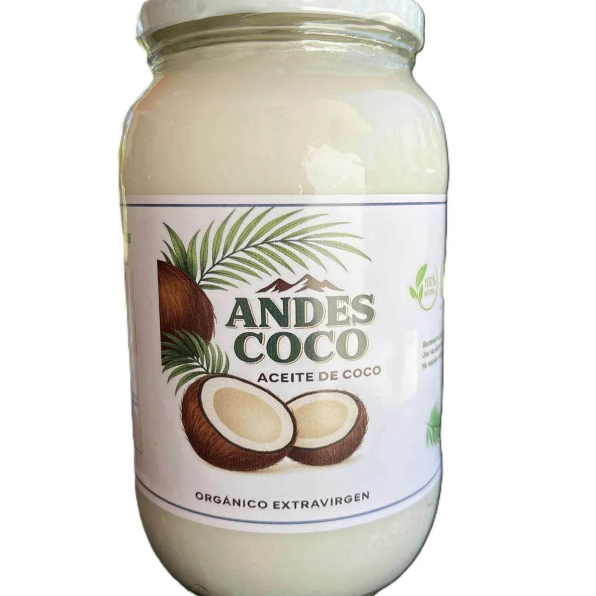 GENERICO - Aceite de Coco Extra Virgen Orgánico 1 lt