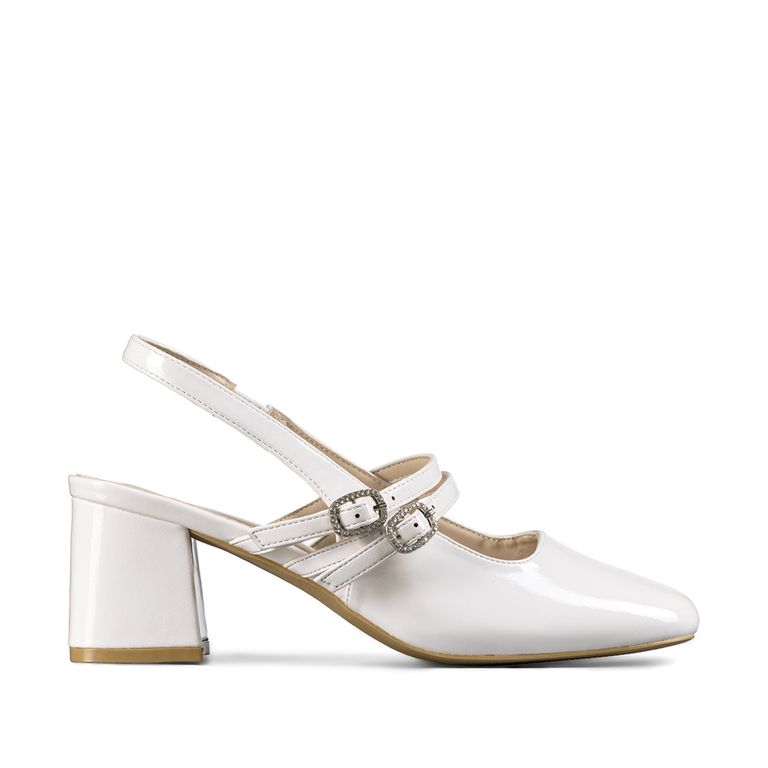 Zapato Taco Talón Descubierto Elegante Mujer YL053