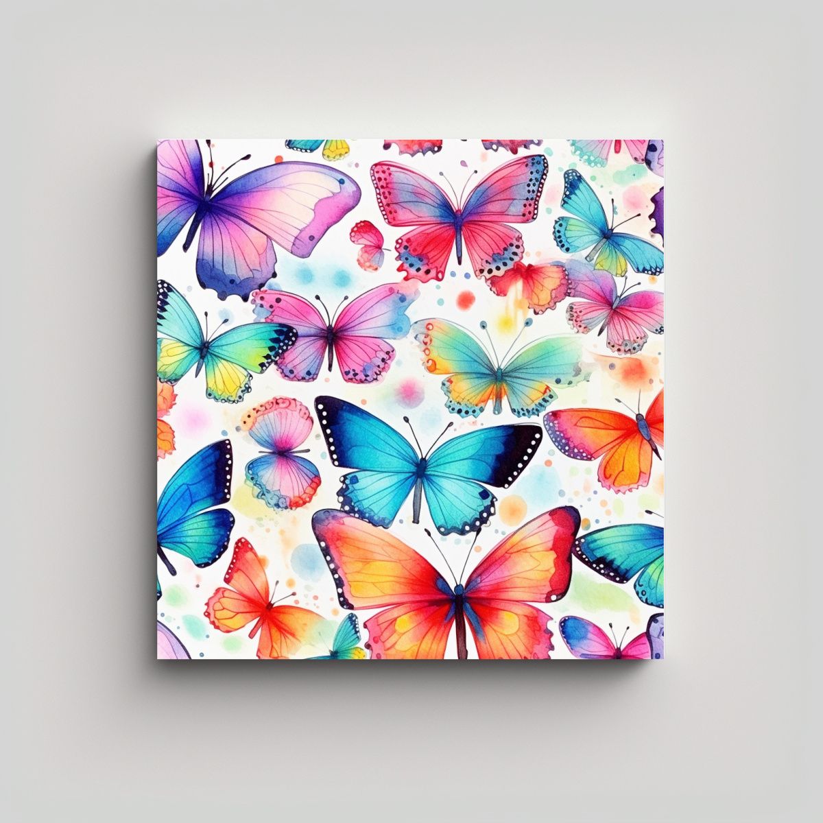 GENERICO - Pinturas De Decoración Con Detalladas Mariposas 100x100 Cm