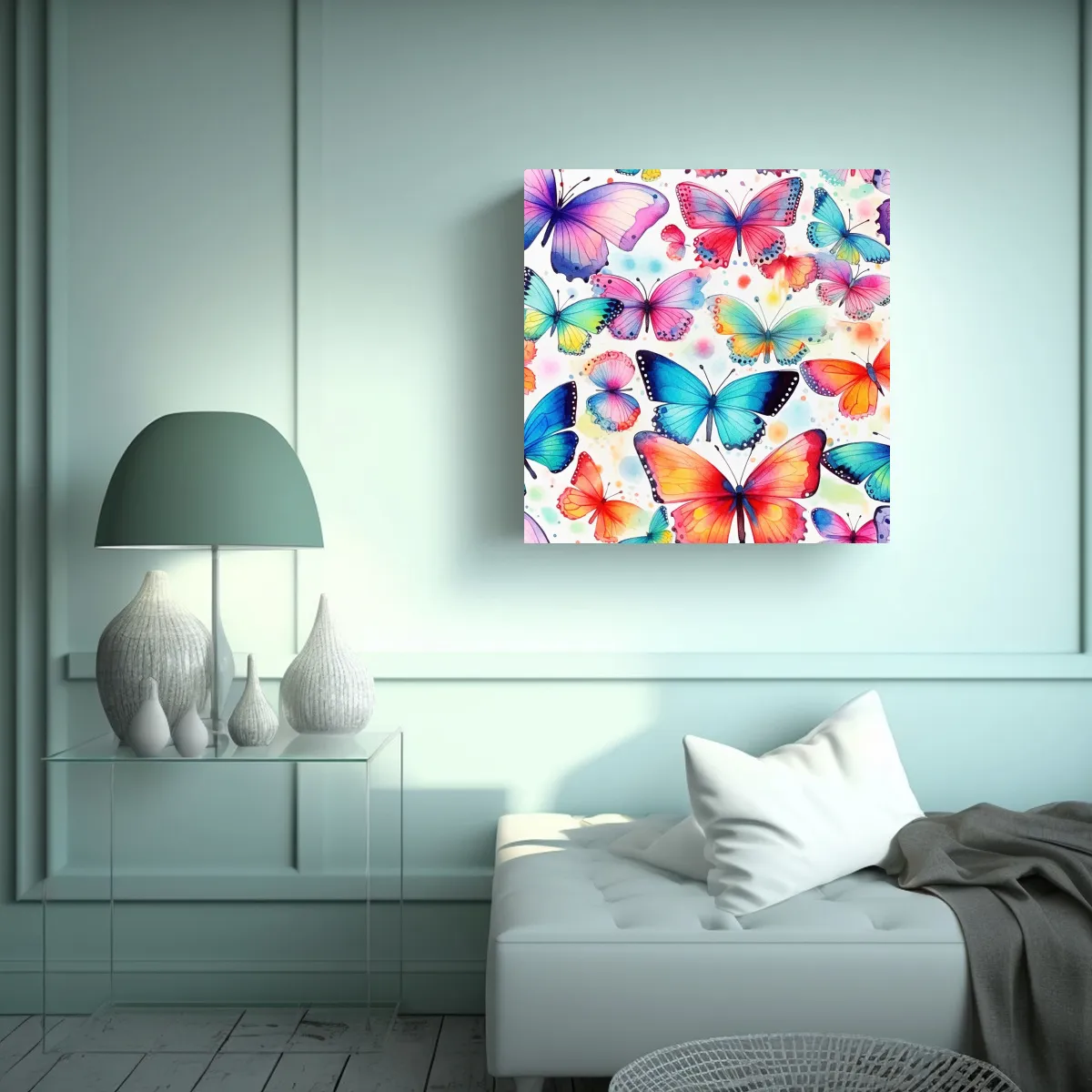 GENERICO - Pinturas De Decoración Con Detalladas Mariposas 100x100 Cm