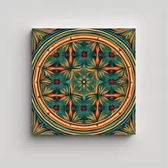 GENERICO - Cuadro Inspirador Mandala Navideña Minimalista 100x100 Cm