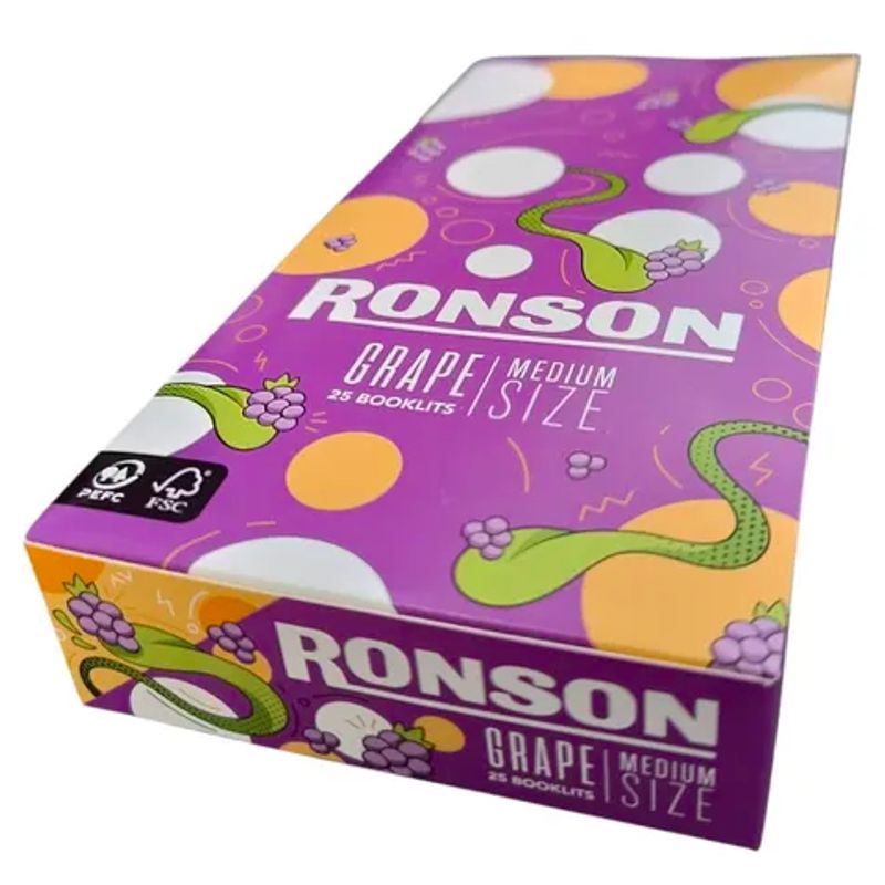 RONSON - 25 Papelillos Ronson Extra Quality Combustion Lenta Uva