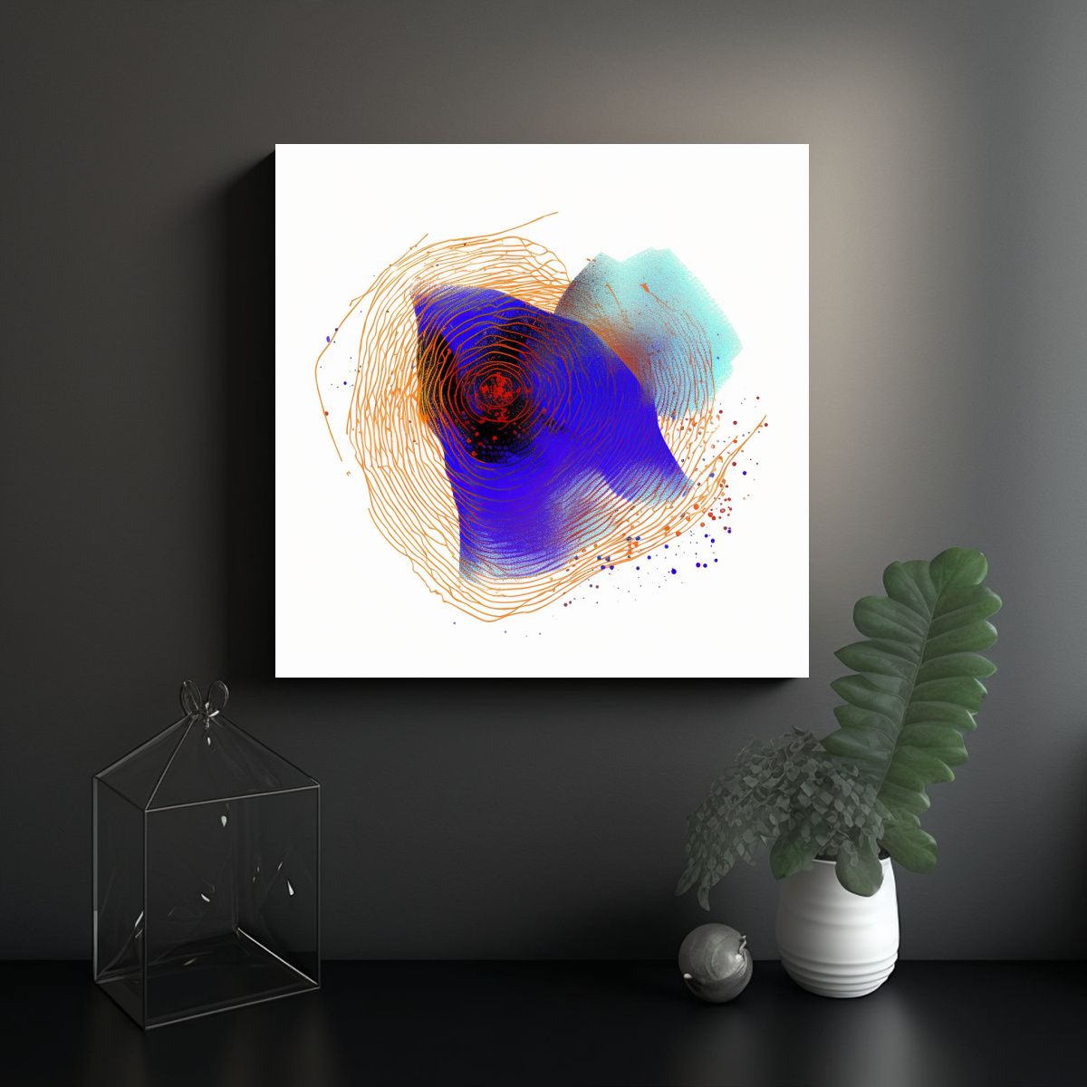 GENERICO - Cuadro Decorativo De Zorro En Forma Reflejo En 100x100 Cm