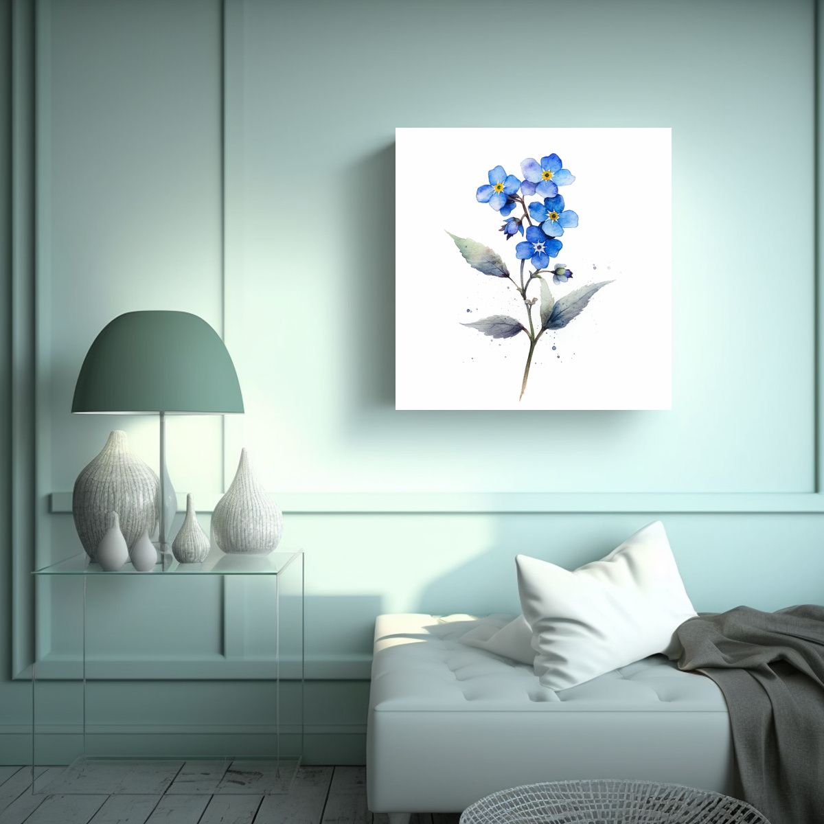 GENERICO - Pintura Deco Hogar Líneas Finas Estilo Acuarela 100x100 Cm
