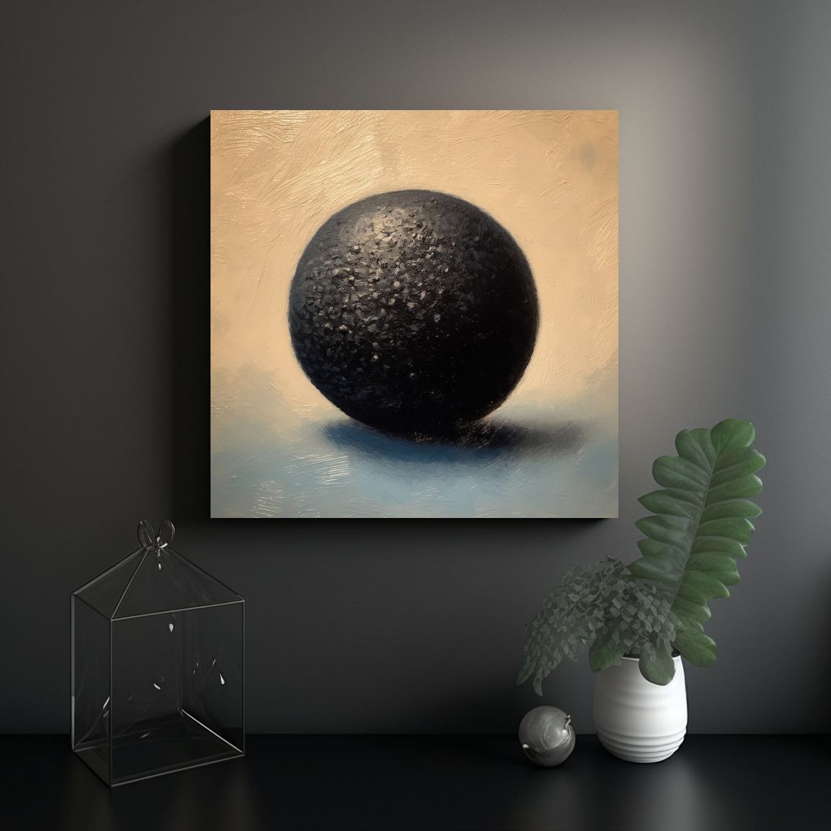 GENERICO - Pintura Al óleo De Primer Plano De Una Bola De 100x100 Cm