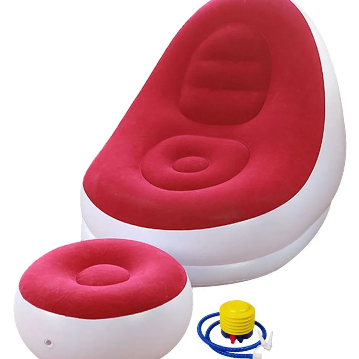 GENERICO - Sofa De Ocio Inflable Con Reposa Pies Silla Puff Colores SKU CN