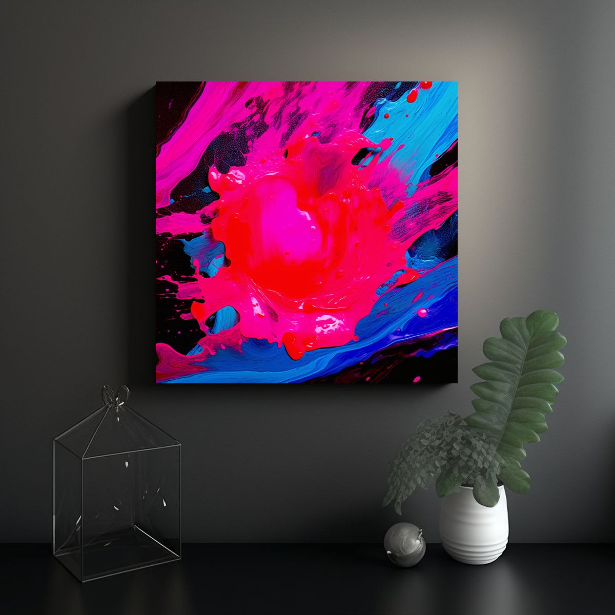 GENERICO - Pinturas De Decoración Con Explosión De Colores 100x100 Cm