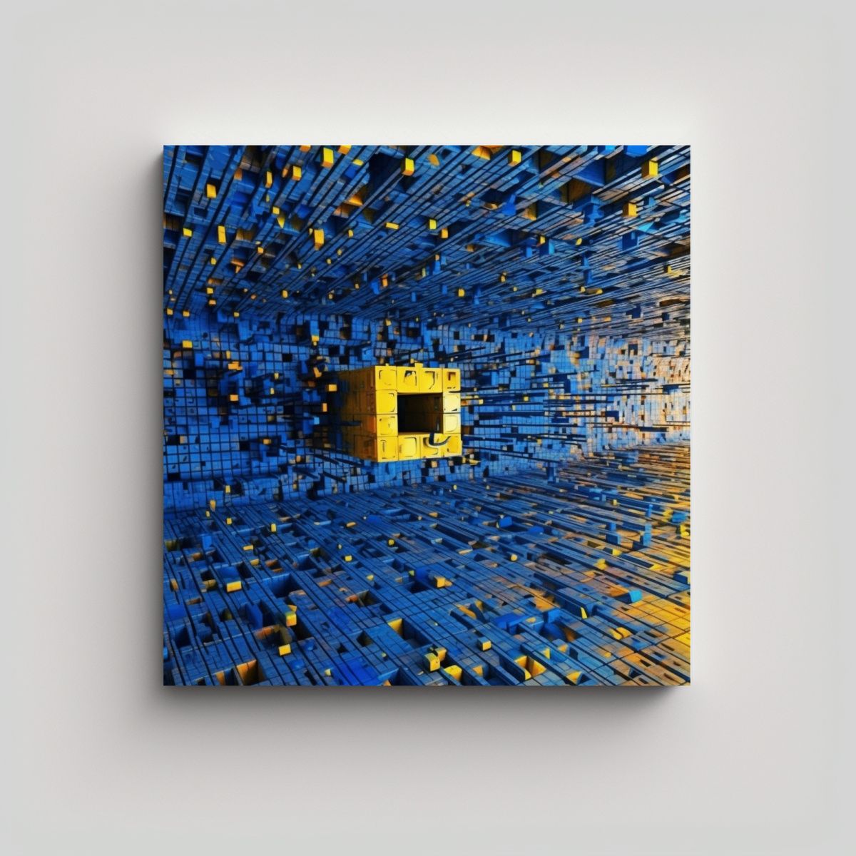 GENERICO - Cuadro Decorativo Lienzo Movimiento Vitalidad 100x100 Cm