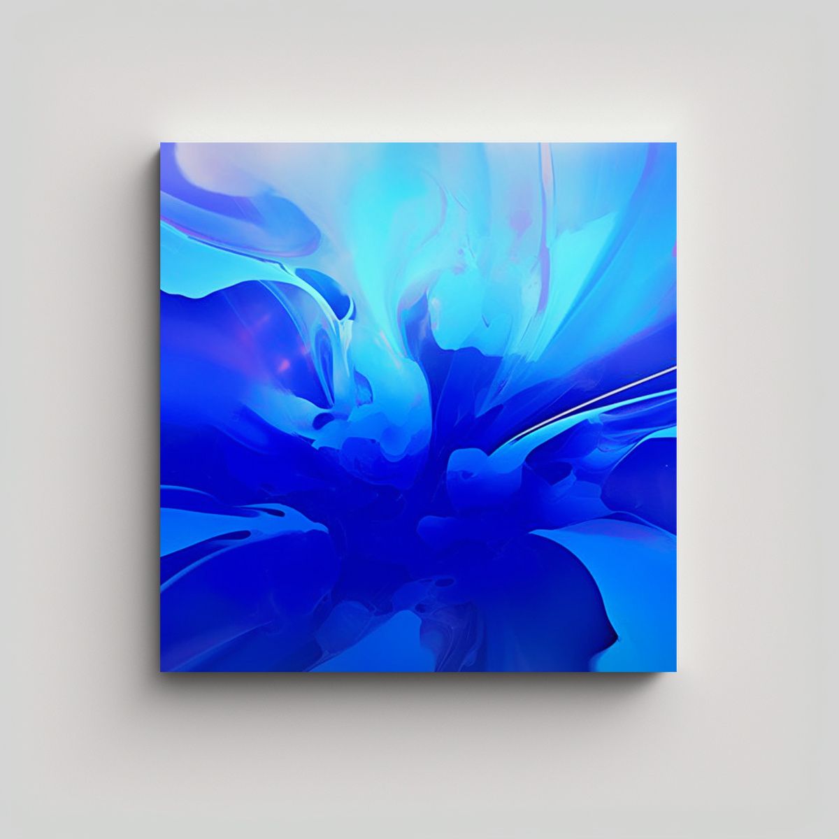 GENERICO - Pinturas Decorativas Azul Espectacular Con Fondo 100x100 Cm