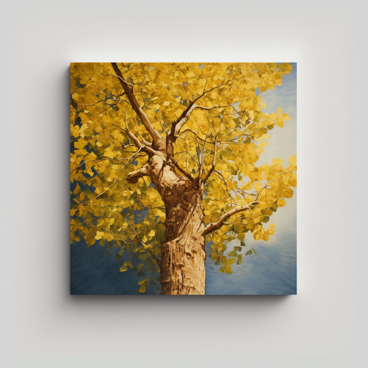 GENERICO - Pintura Abstracta De árbol De Algodonero 100x100 Cm