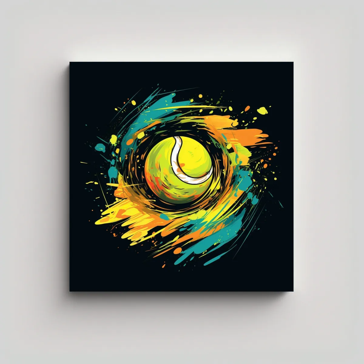 GENERICO - Cuadro Abstracción Visual Lienzo 16k 100x100 Cm
