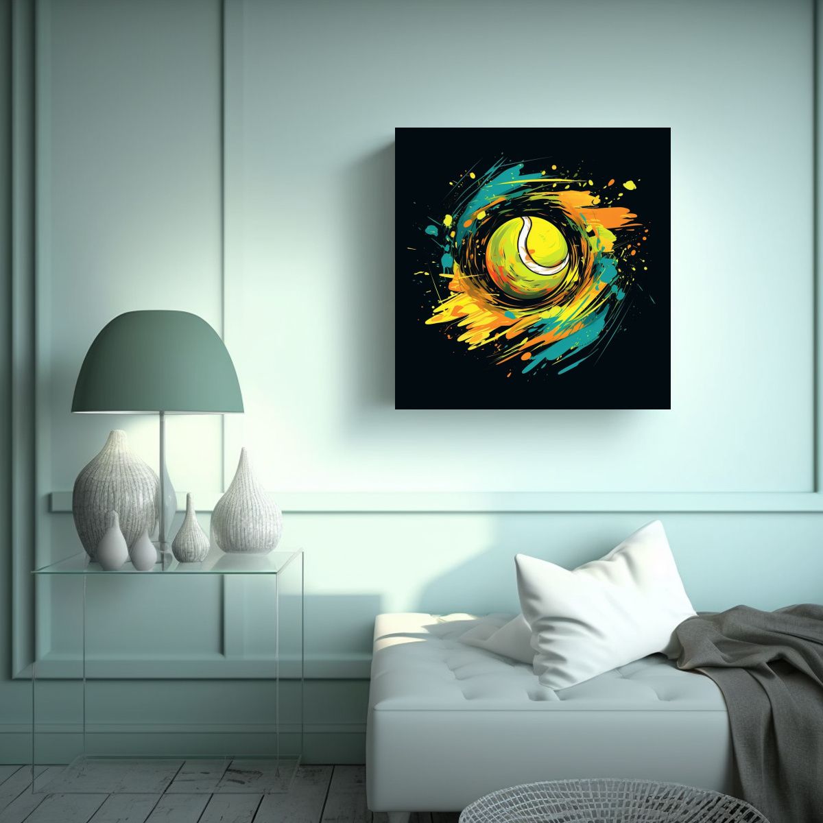 GENERICO - Cuadro Abstracción Visual Lienzo 16k 100x100 Cm