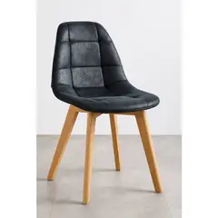 GENERICO - Silla Capitone Ecocuero Vintage Wood