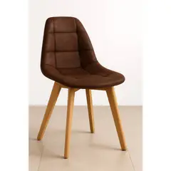 GENERICO - Silla Capitone Ecocuero Vintage Wood