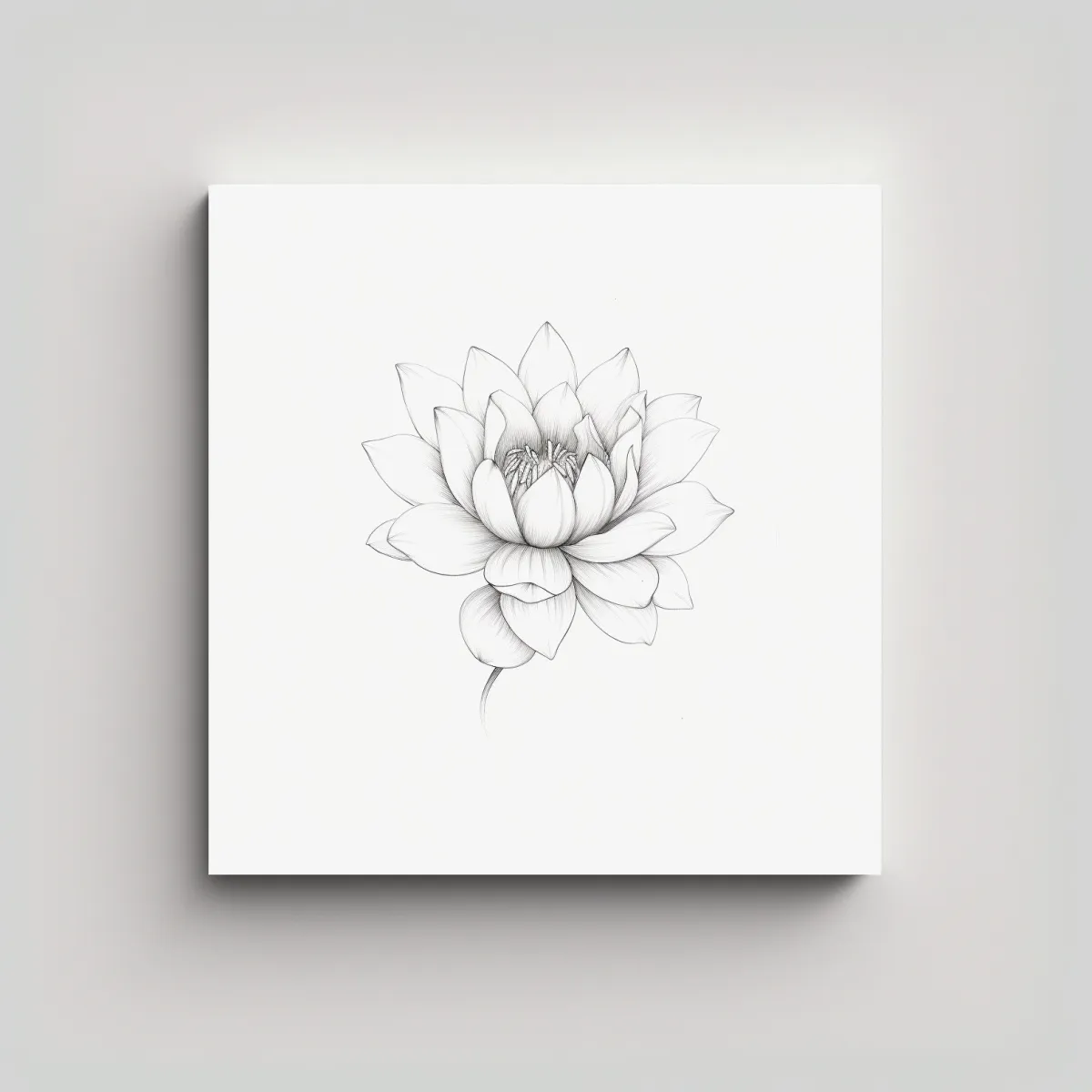 GENERICO - Lienzo Decorativo Estilo Tatuaje En 2D Con Flores 100x100 Cm