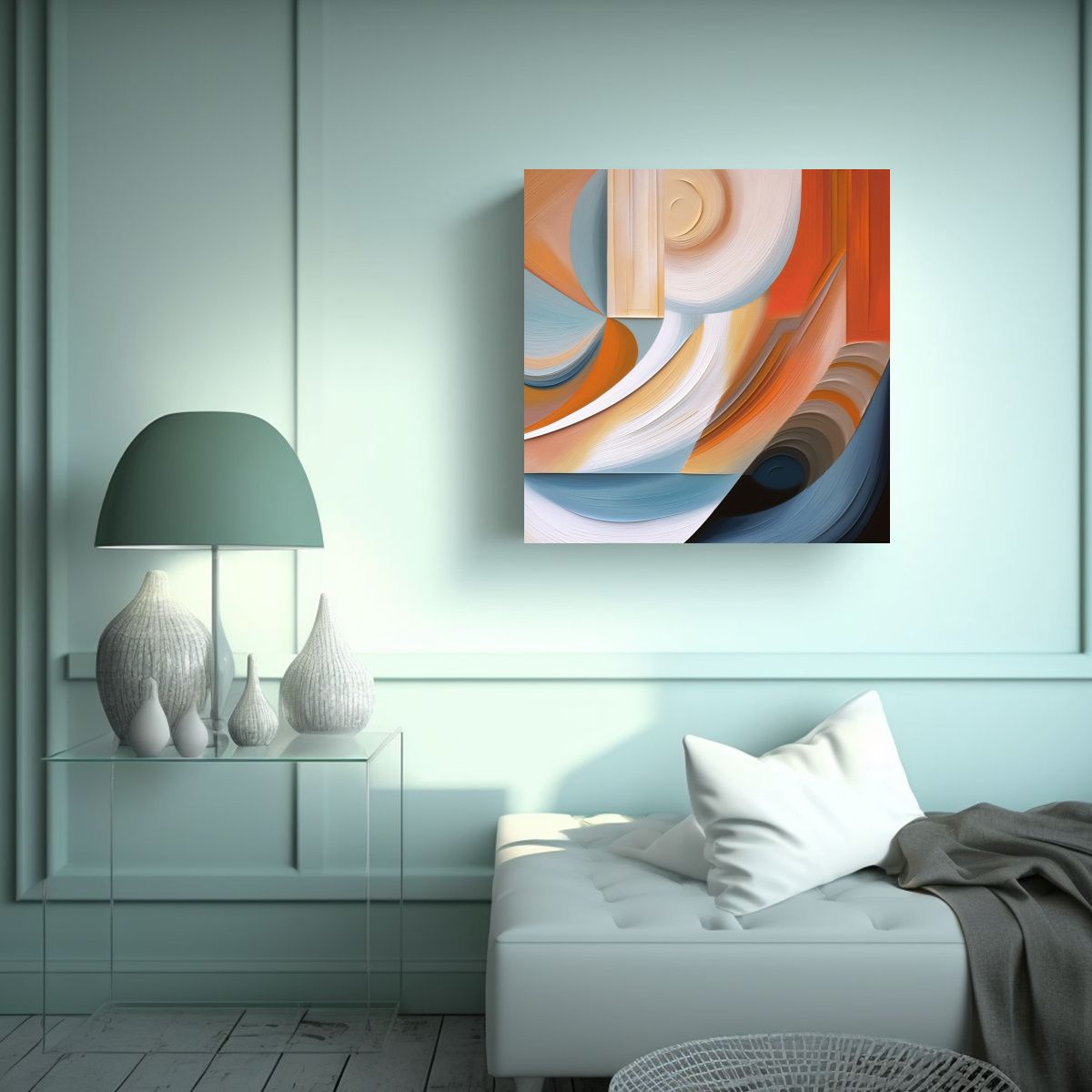 GENERICO - Pinturas Decorativas Abstractas Geométricas De 100x100 Cm