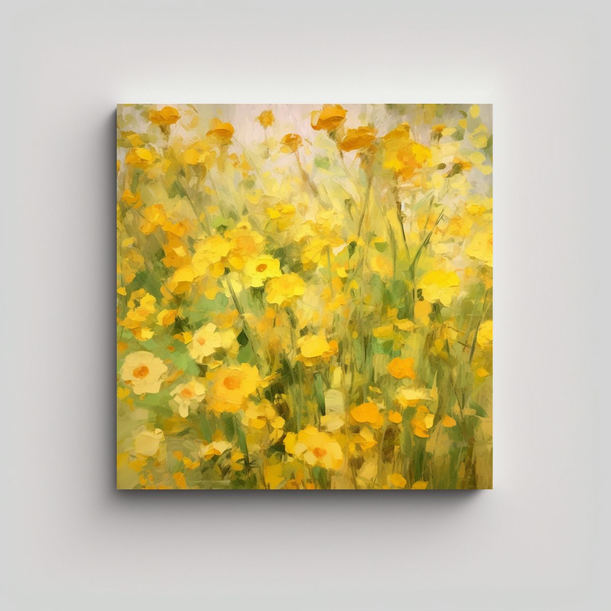 GENERICO - Pinturas De Decoración Con Flores Amarillas 100x100 Cm