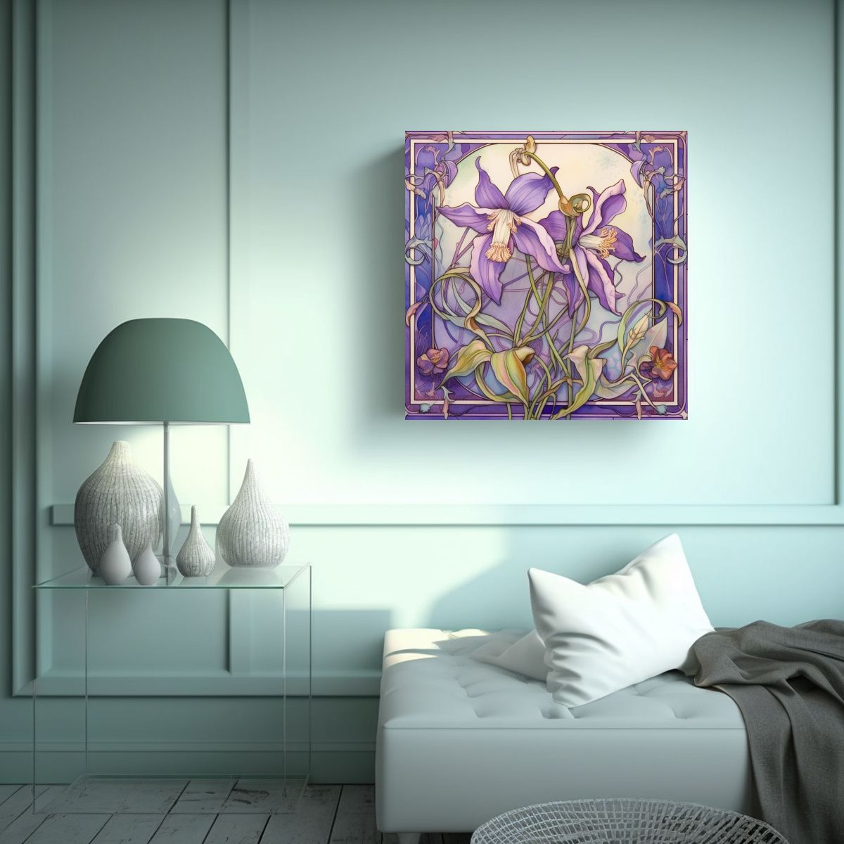 GENERICO - Cuadro Decorativo Composición De Columbina 100x100 Cm