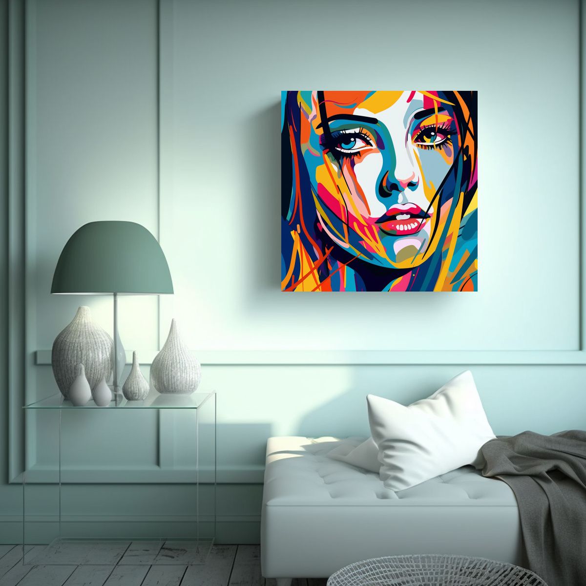 GENERICO - Cuadro Digital De Arte Expresionista Para La 100x100 Cm