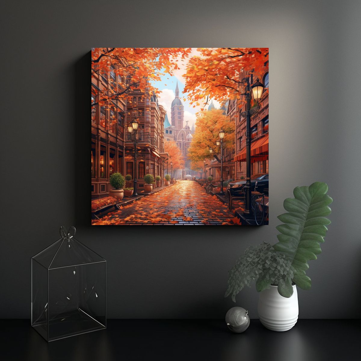 GENERICO - Pinturas De Decoración De Acuarela De Otoño En 100x100 Cm