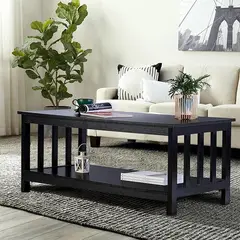 HOMIMAD - Mesa de Centro Negra para Comedor y Living