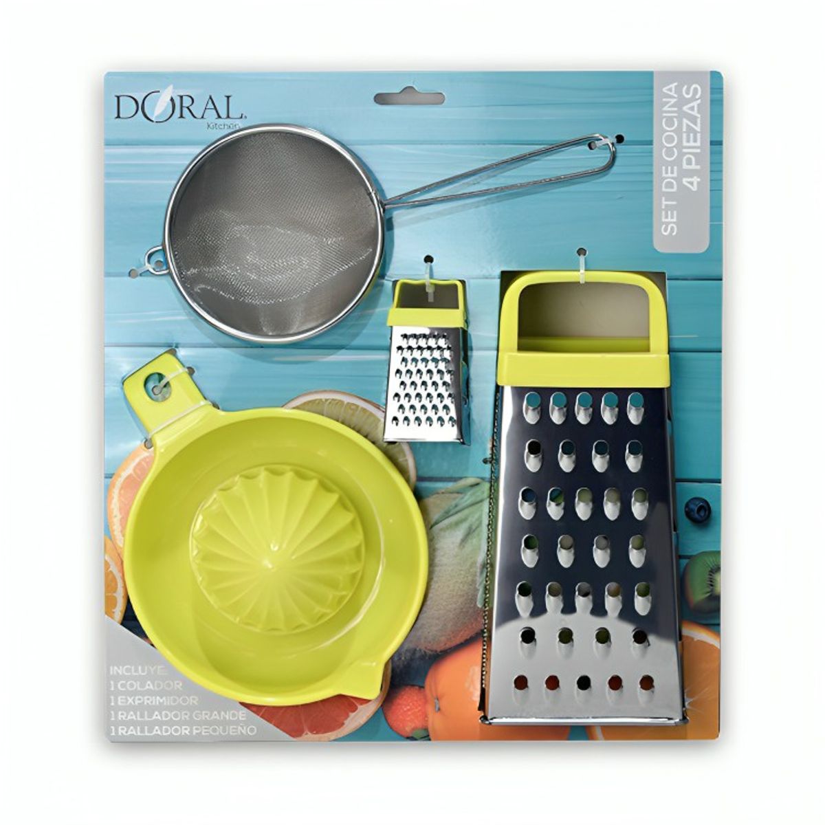DORAL - Set de Cocina 4 Piezas Verde  Doral