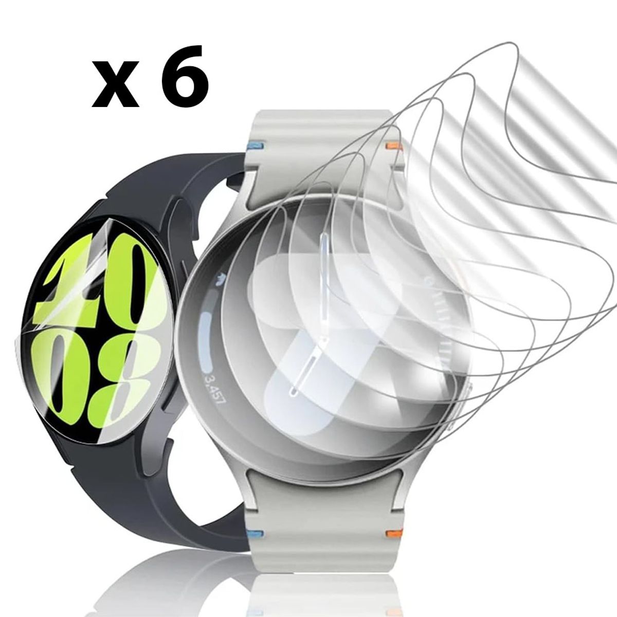 BANANA TIENDA - Lámina Hidrogel Compatible con Samsung Galaxy Watch 8 (6un) 44mm