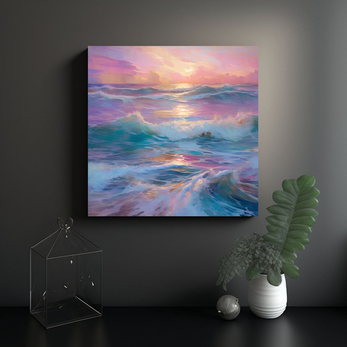 GENERICO - Pinturas Decorativas De Alta Resolución Mar 100x100 Cm