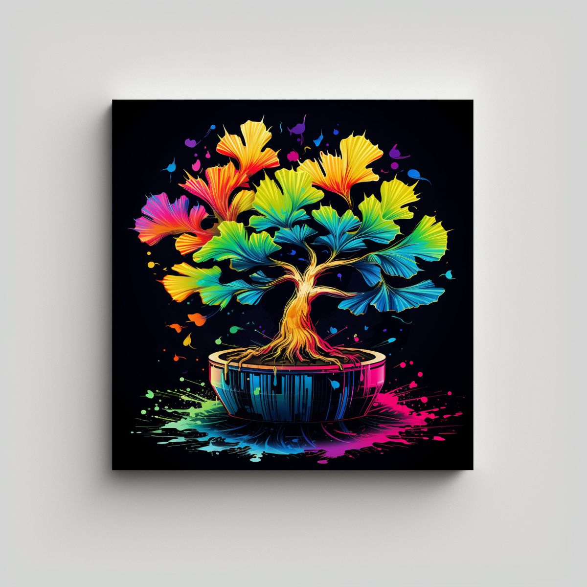 GENERICO - Lienzo Tela Sublimada Árbol Ginkgo Biloba 100x100 Cm