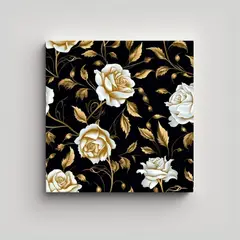 GENERICO - Arte Callejero En Tela Patrón De Venado Dorado 100x100 Cm