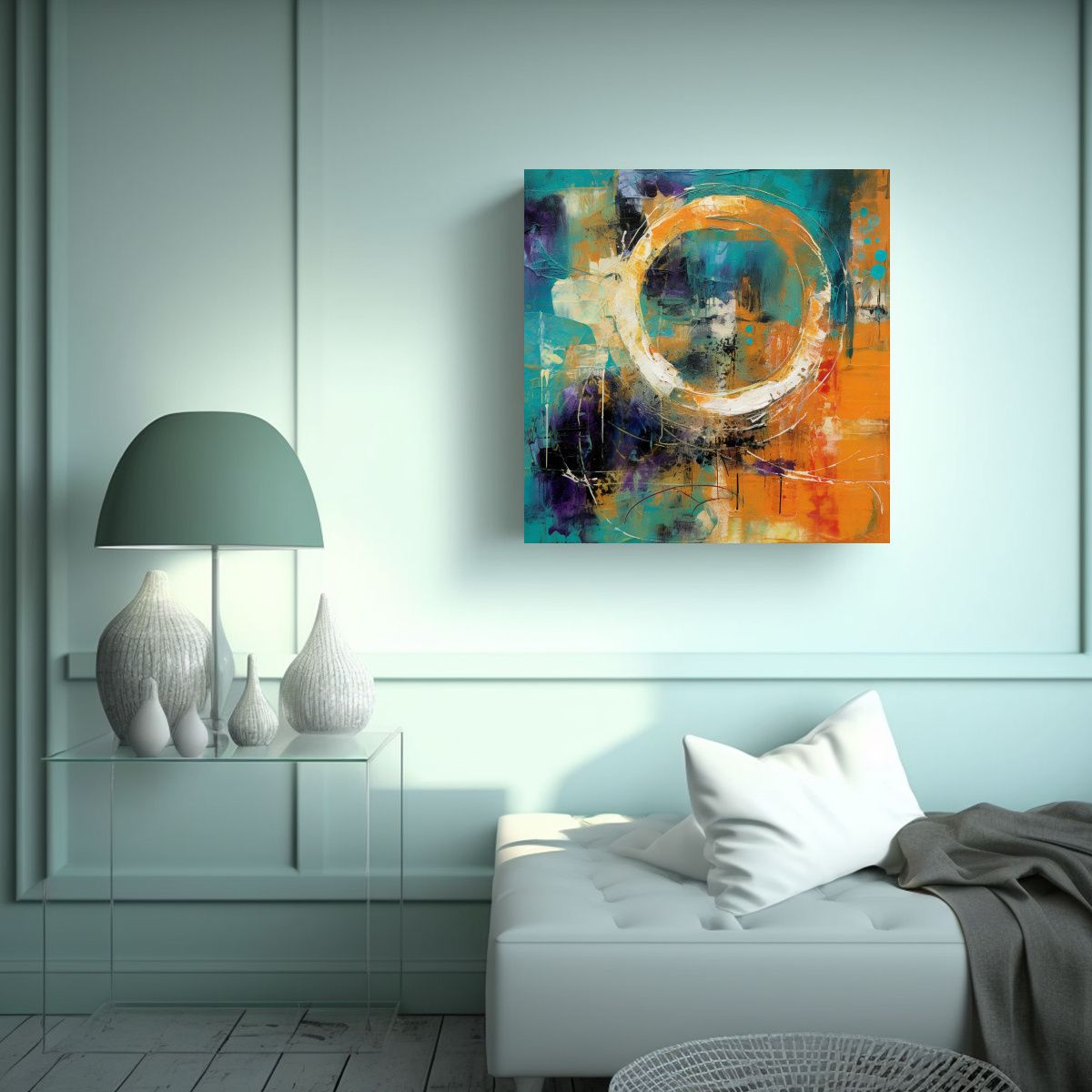 GENERICO - Lienzo De Tela Vintage Profundidad Intuitiva 100x100 Cm