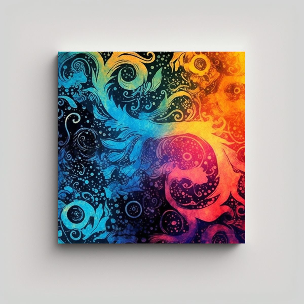 GENERICO - Pintura Decorativa En Bastidor Con Temática 100x100 Cm